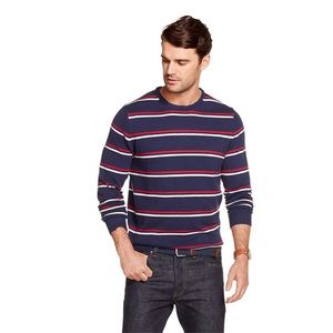 Men’s IZOD striped crewneck sweater.
